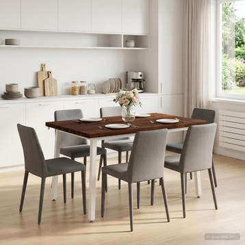 vidaXL 120 x 80 x 75 cm Massief Acaciahout Donkerbruin en, Huis en Inrichting, Tafels | Eettafels, Verzenden, Nieuw