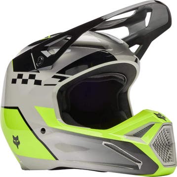 FOX V1 Collect Zwart Grijs Geel Crosshelm, Motoren, Kleding | Motorhelmen, Nieuw met kaartje, Overige merken, Heren, Offroadhelm