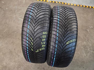 205/55/19 97V MICHELIN 4SEIZOENSBANDEN 5,5MM PROFIEL 2X, Auto-onderdelen, Banden en Velgen, Gebruikt, 205 mm, All Season, Band(en)