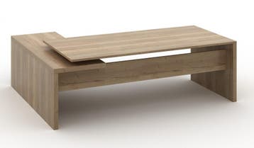Executive V2 hoekbureau, 230x172cm, natuur eiken, Overige plaatsen, Ophalen of Verzenden, Nieuw in verpakking, Bureau