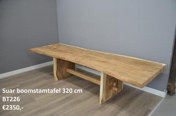 Boomstamtafel| Goedkoopste van Nederland - 500+ bladen, Boomstamtafel, Nieuw, 200 cm of meer, Overige houtsoorten
