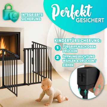 Veiligheidshek - Haardscherm - Hondenhek - 360 cm - Zwart -, Verzenden, Zo goed als nieuw
