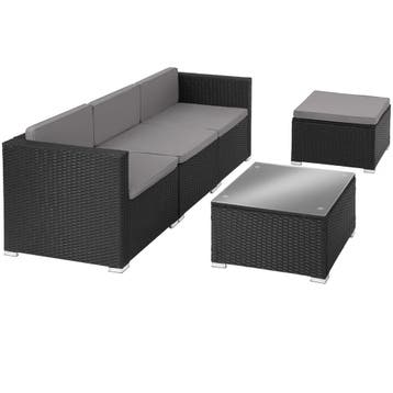 Wicker lounge Lignano - zwart, Verzenden, Nieuw