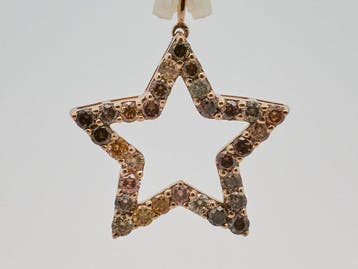 Zonder minimumprijs - Hanger - 14 karaat Geel goud - 1.09ct.