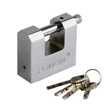 Blokslot extra stevig - 70mm - 4 sleutels - Gietijzer, Ophalen of Verzenden, Nieuw, IJzer, Slot
