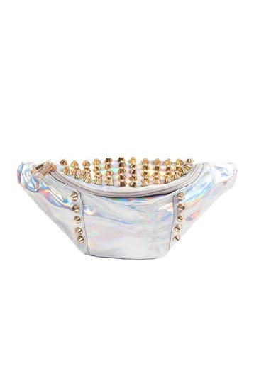 KIMU® Grote Iridescent Heuptas Zilver Holografisch Gouden St, Ophalen of Verzenden, Nieuw, Overige kleuren, Overige typen
