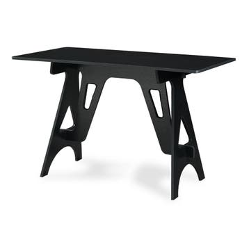Bureau Bostenenna 120x60x75 cm Zwart met Houtnerf [en.casa], Verzenden, Nieuw