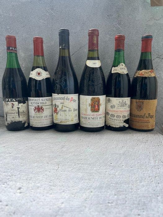 1969 chateauneuf du pape - Rhône, Verzamelen, Wijnen