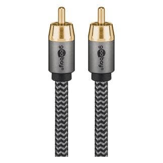 Subwoofer kabel | Tulp naar Tulp | M  M | Goobay | 5 meter, Audio, Tv en Foto, Audiokabels en Televisiekabels, Nieuw, Verzenden