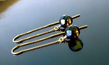 Unieke zeldzame natuurlijke Baltische amber oorbellen -