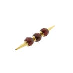 Vintage gouden broche met carneool, Gebruikt, Overige kleuren, Ophalen of Verzenden, Met edelsteen
