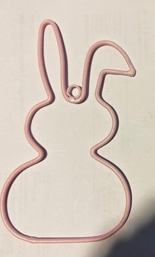 Metalen Frame Haas hangend oor hanger Roze 15 cm, Hobby en Vrije tijd, Knutselen, Ophalen of Verzenden, Nieuw