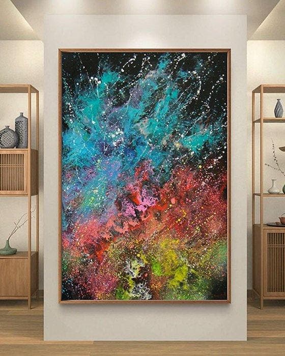 ART-IKarpikioti - “Cosmic Waves”, Antiek en Kunst, Kunst | Schilderijen | Modern