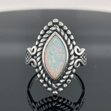 Zilver - Ring - opaal