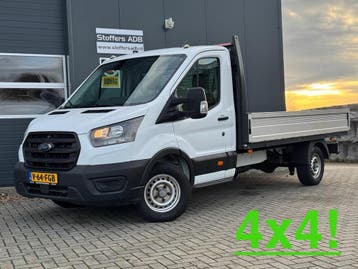 Ford Transit 350 2.0 TDCI 131pk L3 AWD 4x4 Pick-up | Trekhaa, Stof, Gebruikt, Zwart, Wit