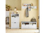 SoBuy FSR87-K-W Schoenenkast Met 2 Kleppen - 60 x 24 x 110, Verzenden, Nieuw