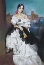 Domingo Alvarez Gomez (1942) - Maja andaluza, Antiek en Kunst