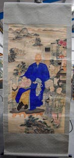 Een Qing-dynastie, een 19e-eeuwse voorouderlijke