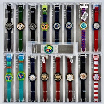Swatch - Lotto 17 Chrono Vintage AG 1989-1992 - Grand Prix,, Nieuw