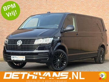Volkswagen Transporter 2.0TDI 150PK Lang / Carplay / Standka, Stof, Gebruikt, Volkswagen, Zwart