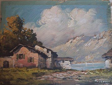 Achille Jemoli (1878-1960), attribuito a - Veduta montana