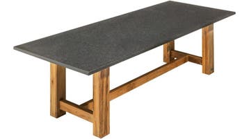 Studio 20 Voss natuursteen tafel teak onderstel 220cm *SALE*, Tuin en Terras, Ophalen of Verzenden, Nieuw