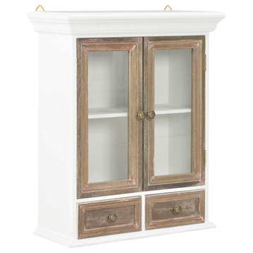 vidaXL Wandkast 49x22x59 cm bewerkt hout wit, Huis en Inrichting, Verzenden, Nieuw, Wit