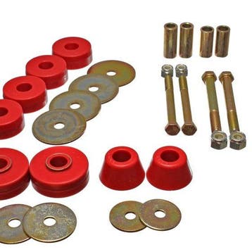 Energy Suspension Chevy Pickup Body Mounts - Red, Ophalen of Verzenden, Nieuw