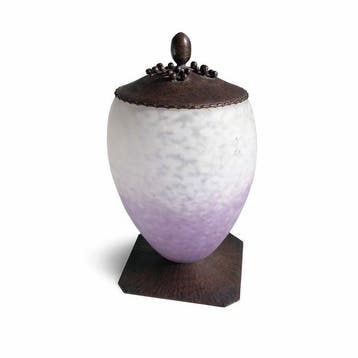 Schneider – Art Deco Lamp Vase / Night Light – Thick Mauve, Antiek en Kunst