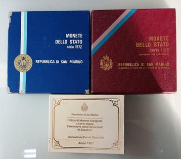 San Marino. Lotto 2 Serie Divisionali + Dittico Proof