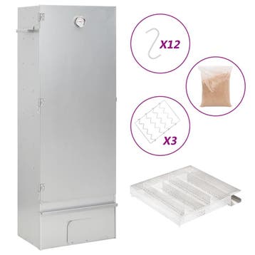 vidaXL BBQ-rookoven met koude rookgenerator gegalvaniseerd, Verzenden, Nieuw