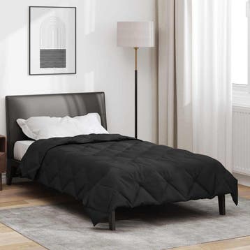vidaXL Zomerdekbed 200 x 135 cm Zomer 200 gsm Zwart, Verzenden, Nieuw, Zwart