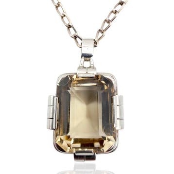 Zilver - Halsketting - Art Deco, ca. jaren 1940