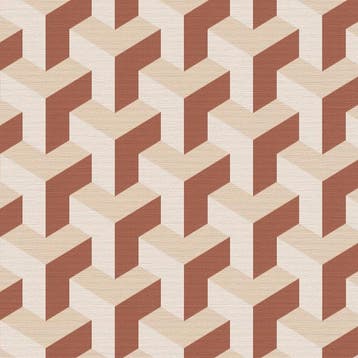 Profhome 781503-GU 3D behang grafisch glanzend crème rood, Verzenden