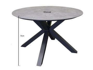 Puccini dining tuintafel 120xH75 cm rond met ceramic blad, Ophalen of Verzenden, Nieuw
