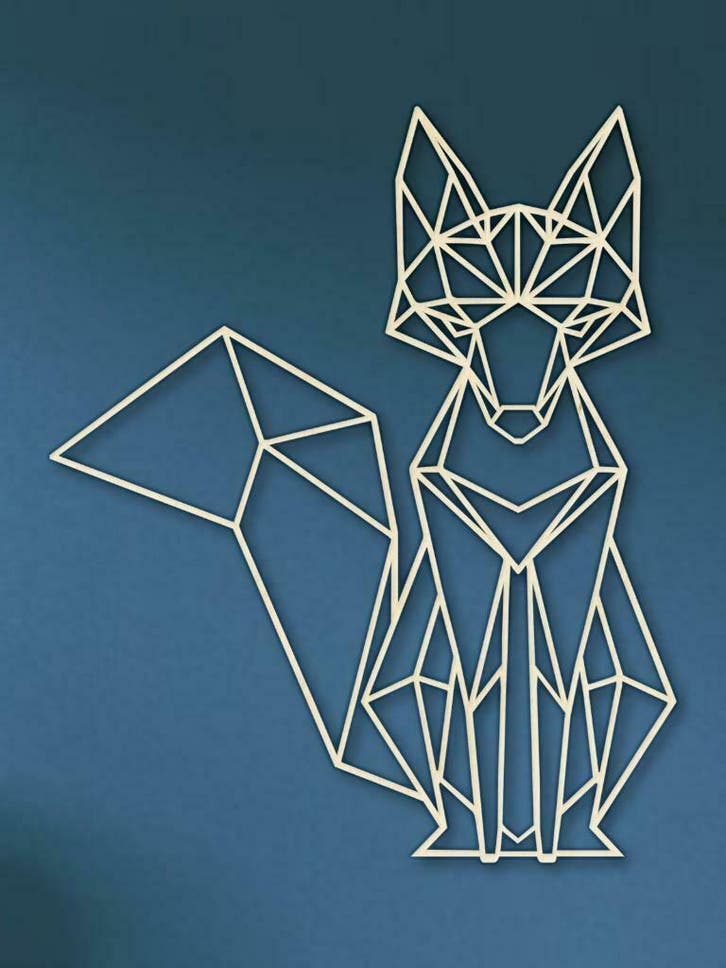 Geometrische Vos / Dieren, Huis en Inrichting, Woonaccessoires | Overige, Nieuw, Verzenden