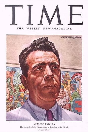 Cover Time Magazine1942 met Ezequiel Padilla Penaloza, Verzamelen, Verzenden