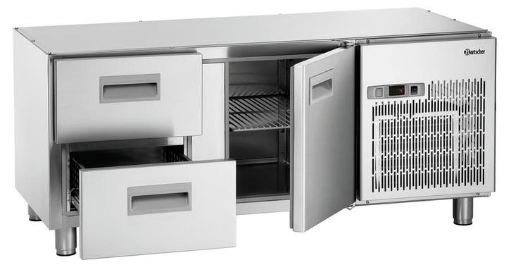 Bartscher Koelwerkbank | Laag Model | 180L | 1 Deur + 2 Lade, Witgoed en Apparatuur, Koelkasten en IJskasten, Ophalen of Verzenden