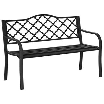 Tuinbank 2-zits Van Gietijzer 128x58,5x89 Cm Met Rug- En Arm, Tuin en Terras, Verzenden, Nieuw