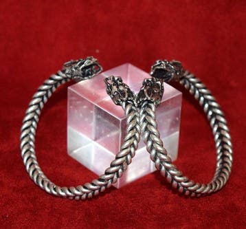 Set van 2 armbanden Miao - Hmong uit Laos, 86 g - 60 × 55 ×