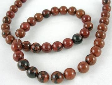 10 x edelsteen kraal van Mahogany Obsidian 6mm (Kralen), Ophalen of Verzenden, Nieuw, Kraal