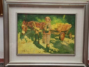 Hassan Zighayer (1945–2010) - Lady with a Donkey