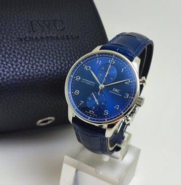 IWC - Portugieser Chronograph “Blue Dial” - IW371606 - Heren