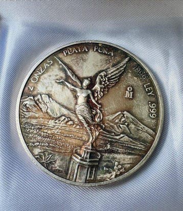 Mexico. 2 Onza 1999 Mexican Libertad mooi Patine