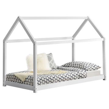 Kinderbed houten bed huisbed grenen 90x200 cm wit, Verzenden, Nieuw
