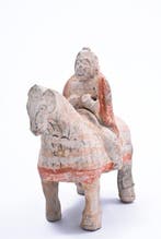 Oud Chinees, Tang-dynastie Terracotta Rider on Horseback -