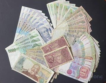 Italië. Lotto di 63 banconote Lire Anni Vari (Zonder