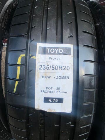 235/50R20 100W Toyo Dot25 7.5mm, Ophalen, Nieuw, 235 mm, Band(en)