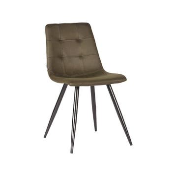 Stoel Jay | Army | Microvezel | Zwart Metalen Frame | 4, Verzenden, Nieuw in verpakking