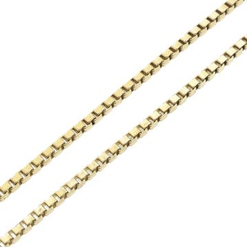 Gouden Venetiaanse schakelketting, Ophalen of Verzenden, Gebruikt, Goud, Goud